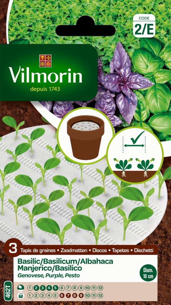 Semillas Vilmorin Albahaca en Discos de Germinación (Fácil siembra)