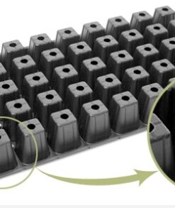 Almaciguera rígida de plástico negro 50 alveolos