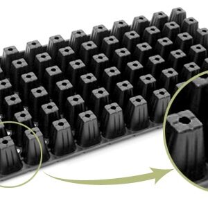 Almaciguera 72 alvéolos de plástico negra