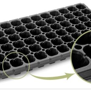 Almaciguera 72 alvéolos de plástico negra