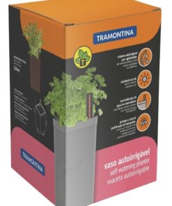 Maceta autorregante gris Tramontina 20 cm