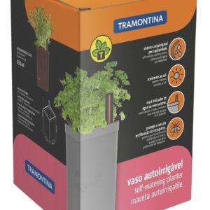 Maceta autorregante gris Tramontina 20 cm