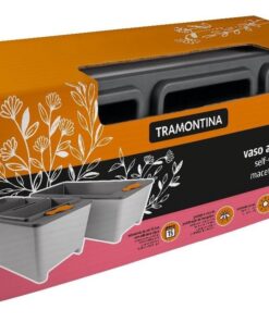 Maceta autorregante gris Tramontina de 6 lt 3 separaciones