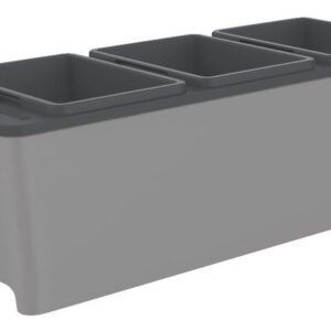 Maceta autorregante gris Tramontina de 6 lt 3 separaciones