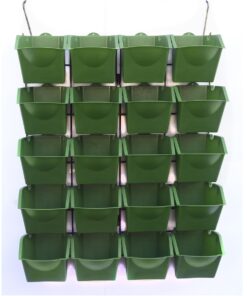 Vertical de plástico autoregante 20 macetas verde