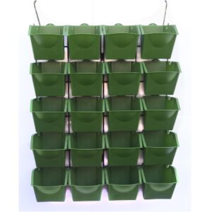 Vertical de plástico autoregante 20 macetas verde