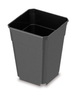 Maceta plástica 7 litros negra cuadrada