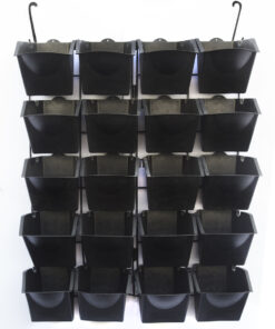 Vertical de plástico autoregante 20 macetas negro