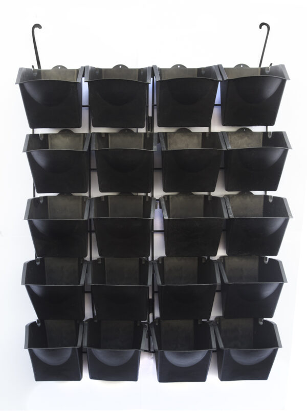 Vertical de plástico autoregante 20 macetas negro