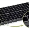 Almaciguera 128 alvéolos de plástico negra