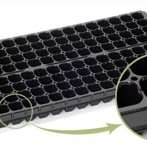 Almaciguera 128 alvéolos de plástico negra