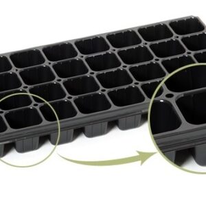 Almaciguera 32 alvéolos de plástico negra