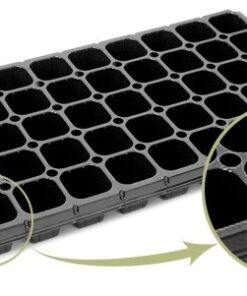Almaciguera rígida de plástico negro 50 alveolos