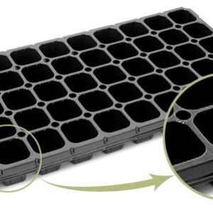 Almaciguera rígida de plástico negro 50 alveolos