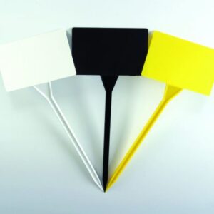 Letrero estaca angulado de 19 cm plástico