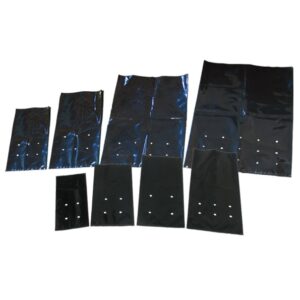 Bolsa de cultivo de plástico negro con hoyos 25 x 40 cm