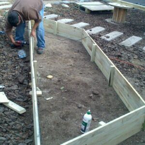 Bancal madera impregnada económico por mt lineal