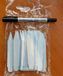 Pack 100 etiquetas de plástico para identificar plantas + marcador permanente