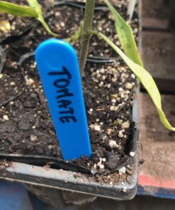 Etiquetas para marcar Plantas  L4 Negra rígida de 10 cm unidad con orificio